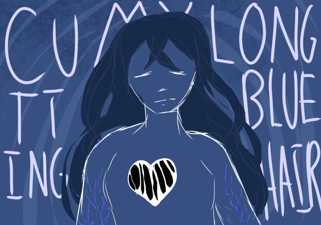 Cutting My Long Blue Hair cover page