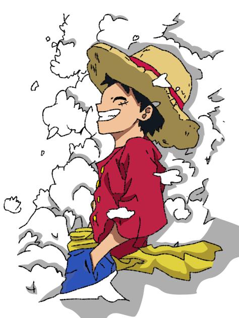 Luffy with clouds