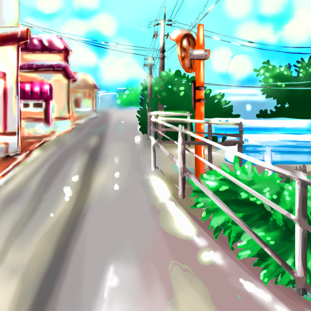 ワンドロ背景（夏）