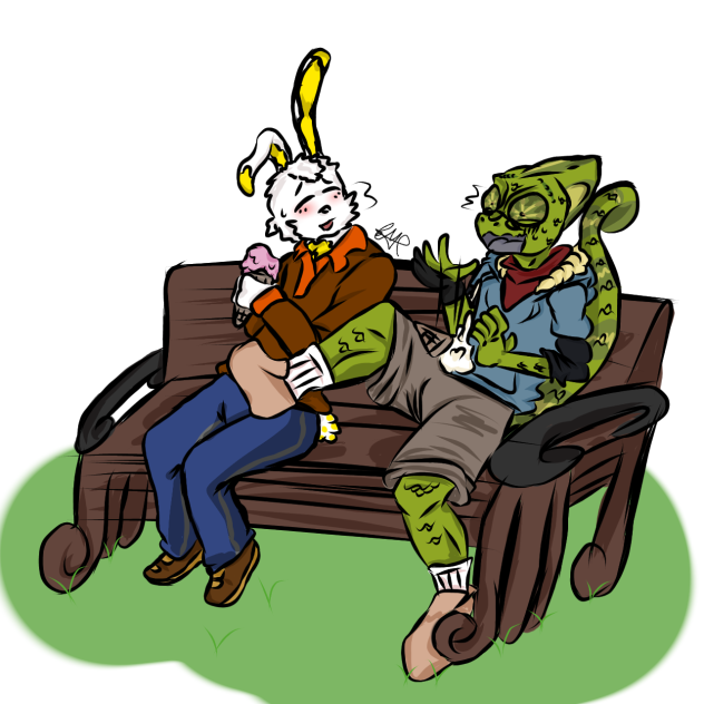 Ice cream in the park uwu