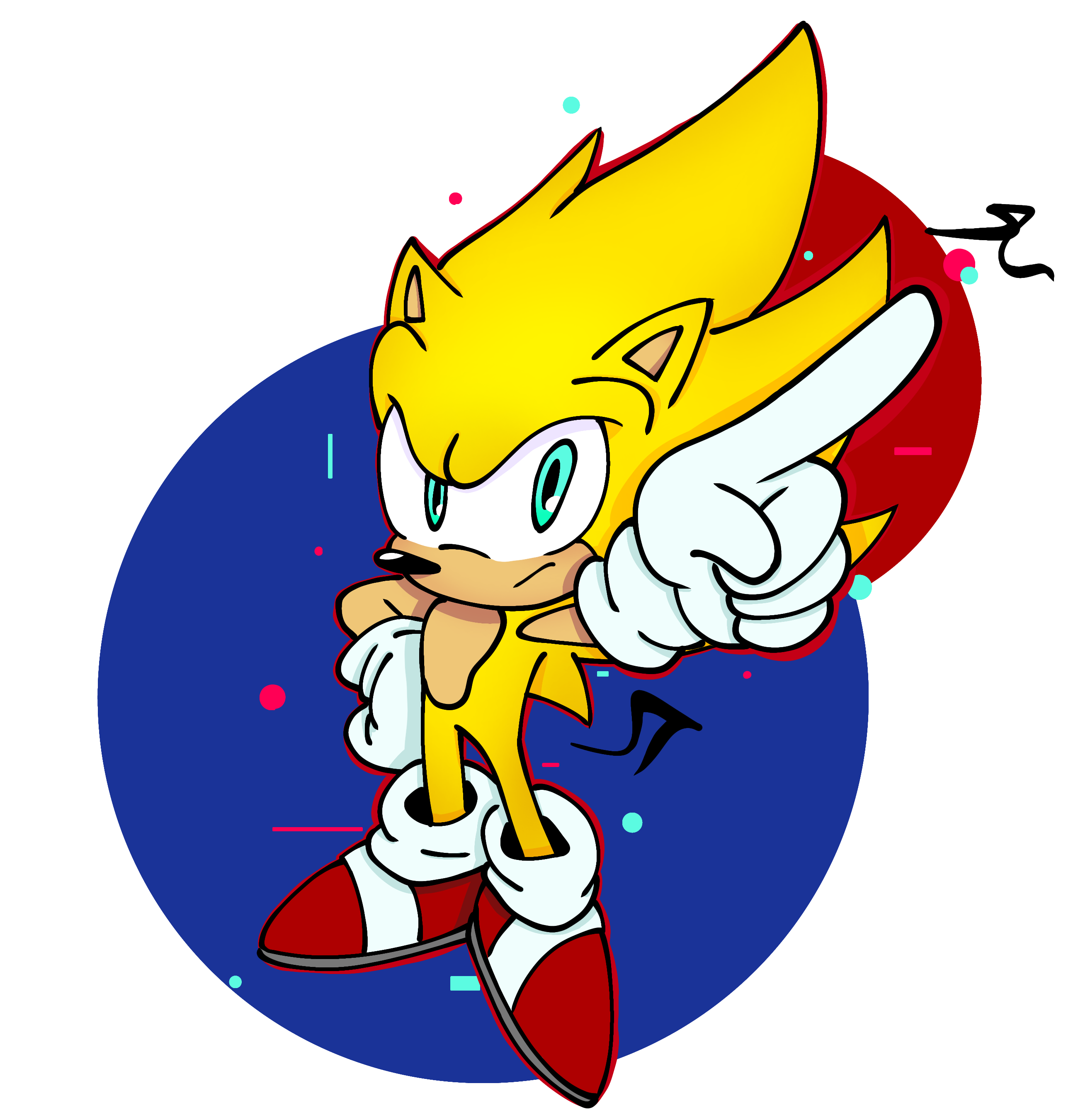 Cyber Super Sonic Dreamcast ibisPaint