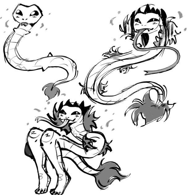 my brothers idea of a snake fire pokemon