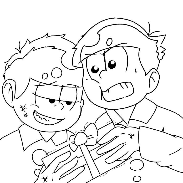 おそ松さん クリスマス 塗り絵 Ibispaint