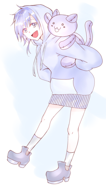 パーカーちゃんとねこ人形