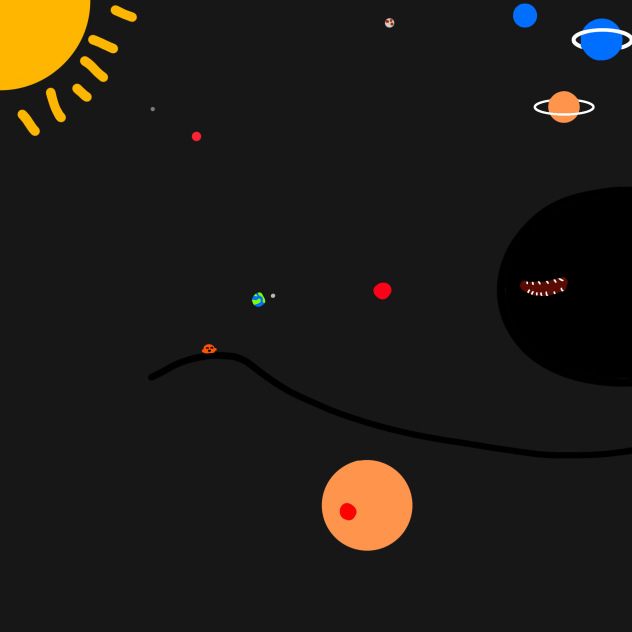 Tickle monster meets blackhole mouth