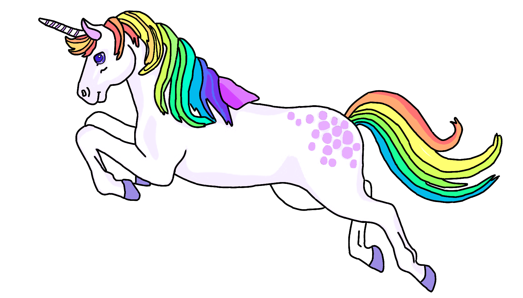 licorne arc-en-ciel rainbow unicorn - ibisPaint