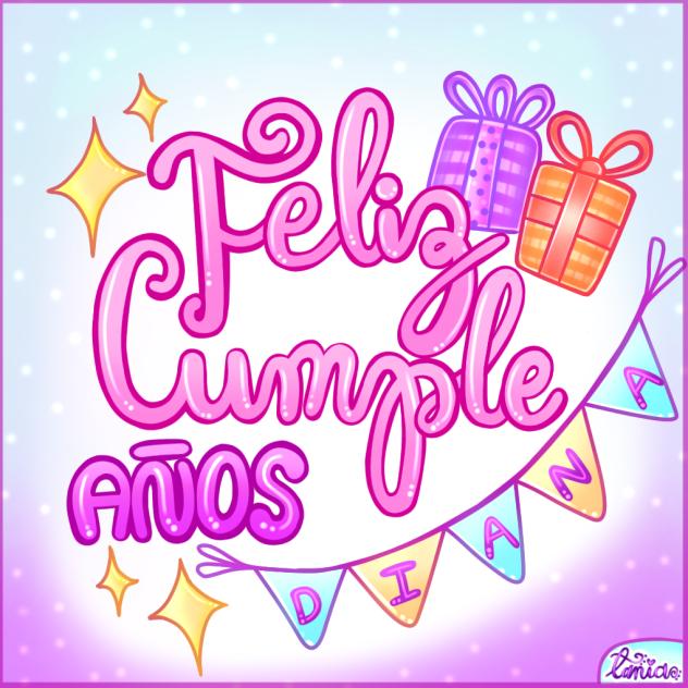 Lettering de Feliz cumpleaños Diana 🩷