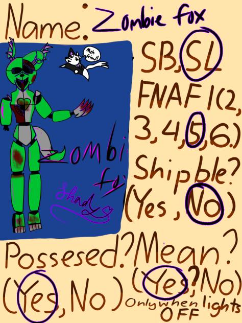 Fnaf- fill out form for my OC!
