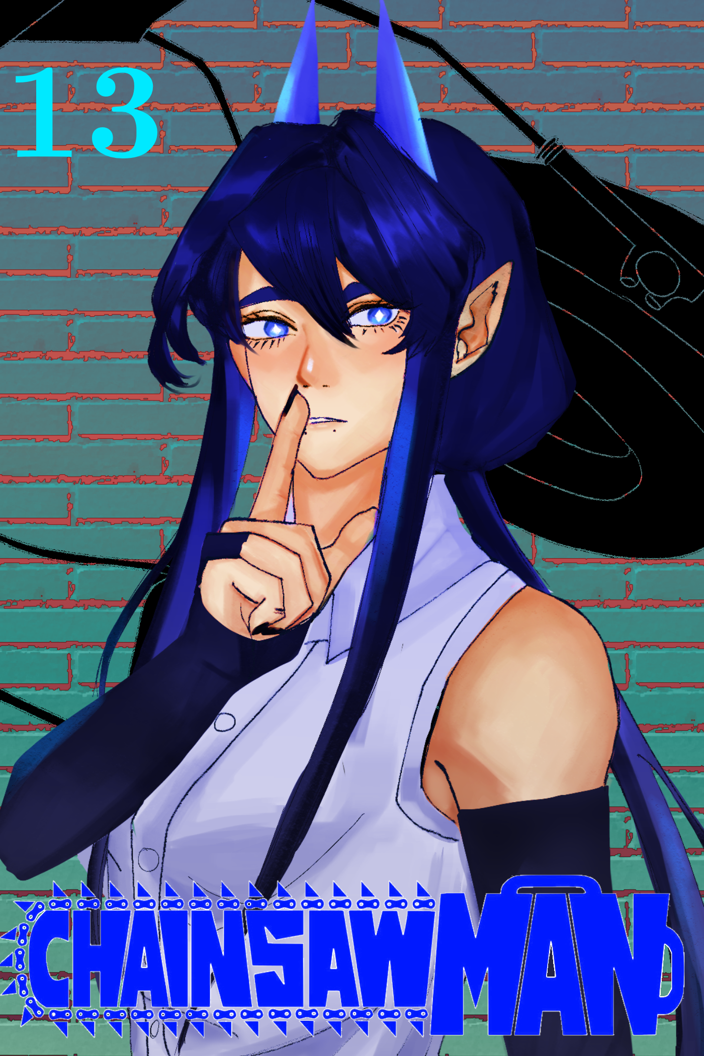 Chainsaw man oc Silence devil man - ibisPaint