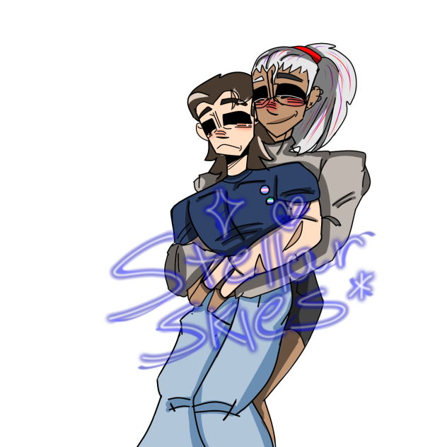 Megs and Optimus Art! (Human Form)