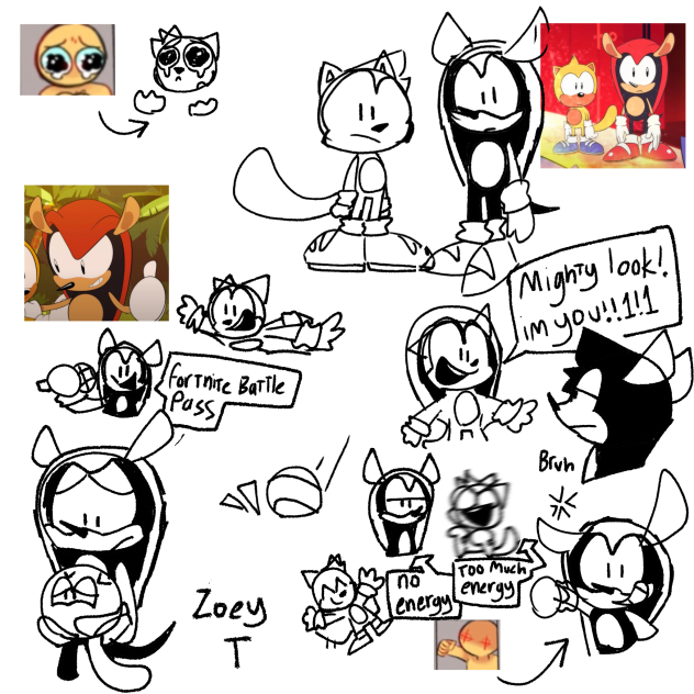 Mighty and Ray sketches lol