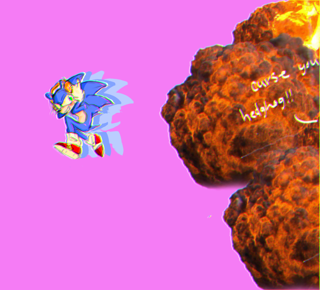 curse you hedgehog!! - ibisPaint