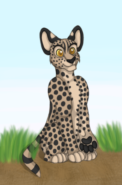 African Serval Lion King style