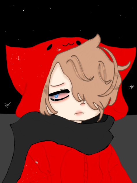 snowfall sad anime art - ibisPaint