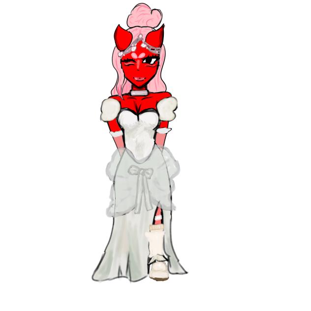 Delilah in a wedding fit