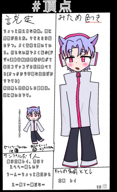 キャラ募遅れまくりました…(´；ω；｀)