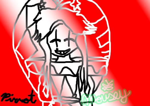 I drew Pierrot from the freak cricus