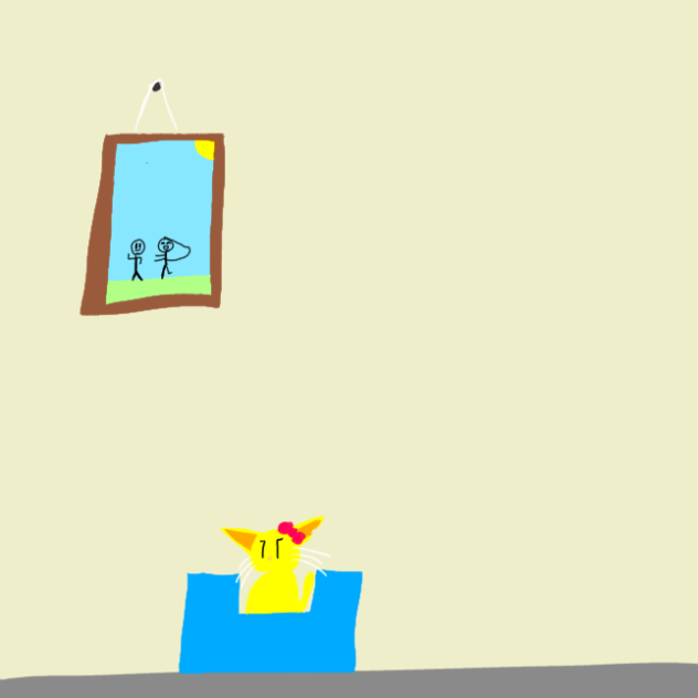 Cat waiting for its owner