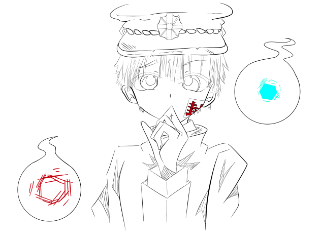 花子くん　線画