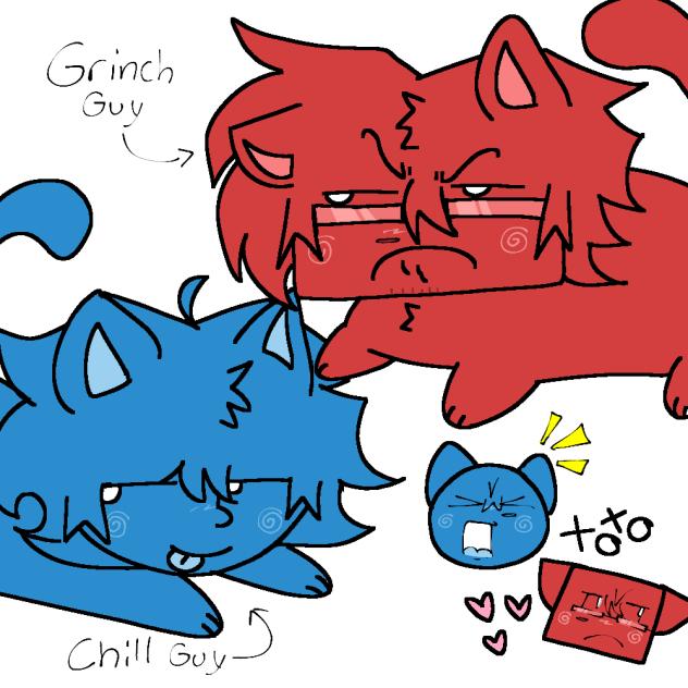 Magnus and Azure as cats!!