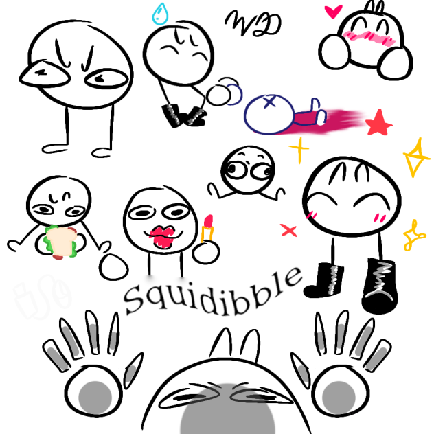 Squidibble doodles