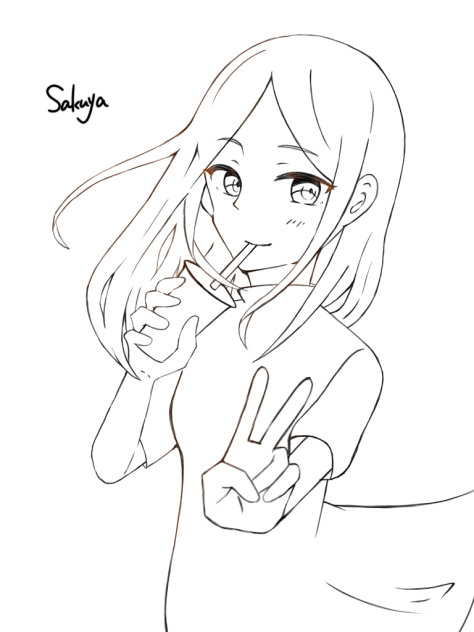 雨とカプチーノ(線画)