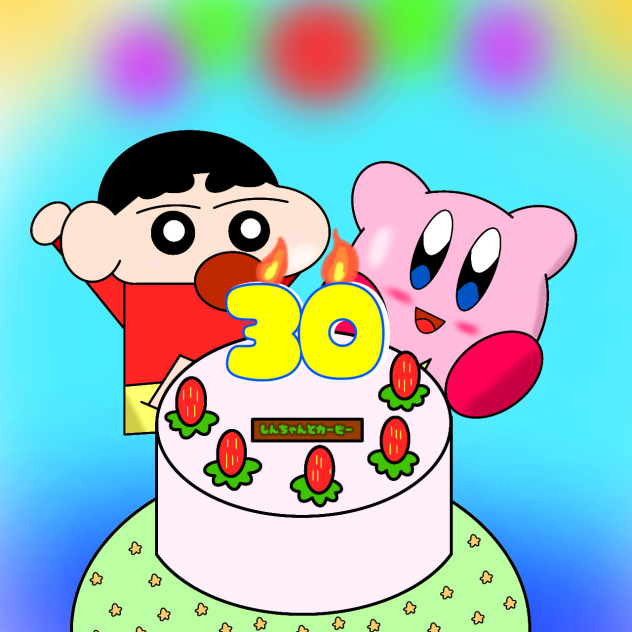 Shin-chan y Kirby 30th