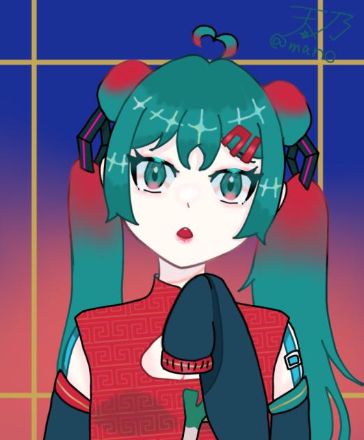 オリミク線画を作者が塗った(加工無し)