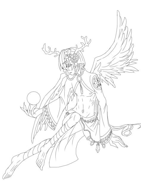 悪魔 ウァサゴ  線画