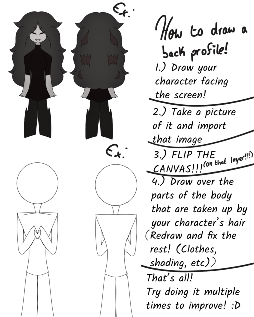 How to draw a back profile!!!