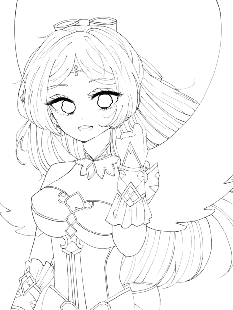 ミューエちゃん 線画13