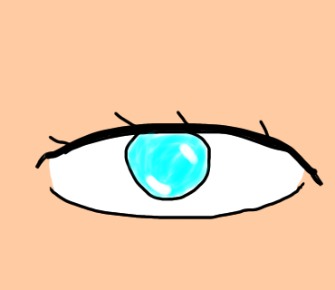 まつ毛ありの目のイラストを描きました