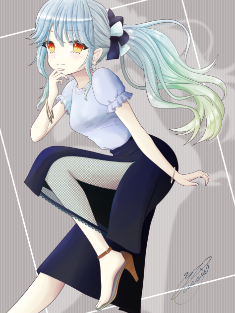 レーススリットパンツ