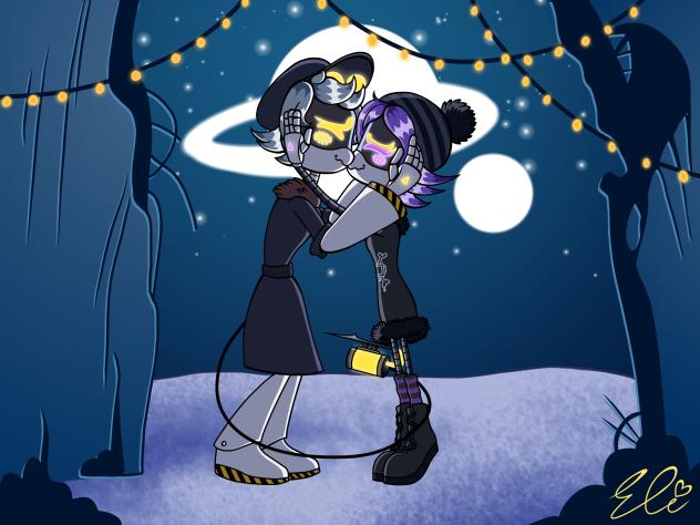 Murder Drones Nuzi kiss 💛💜