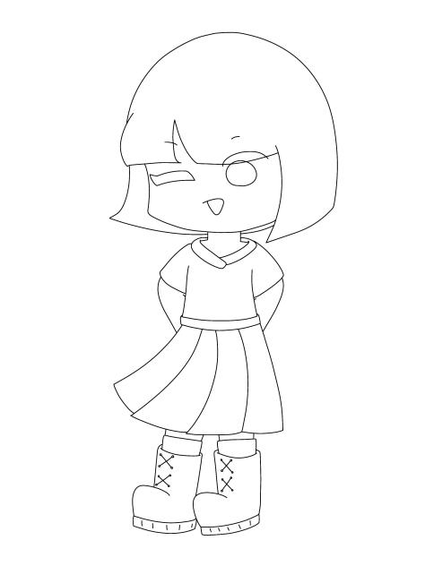 あんずさん線画