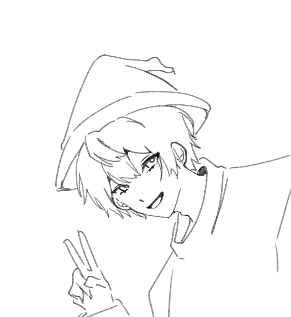 誕生日イラスト描きたかったけど全然間に合わないから線画だけ