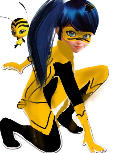 Marinette with the bee miraculous💓💕💞🐝