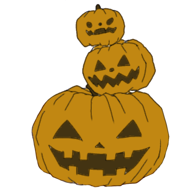 【素材】三段カボチャ