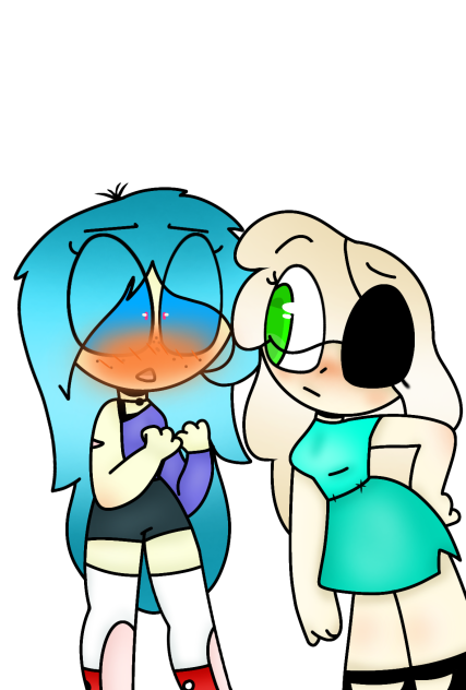 Moxy and Bunny as humans