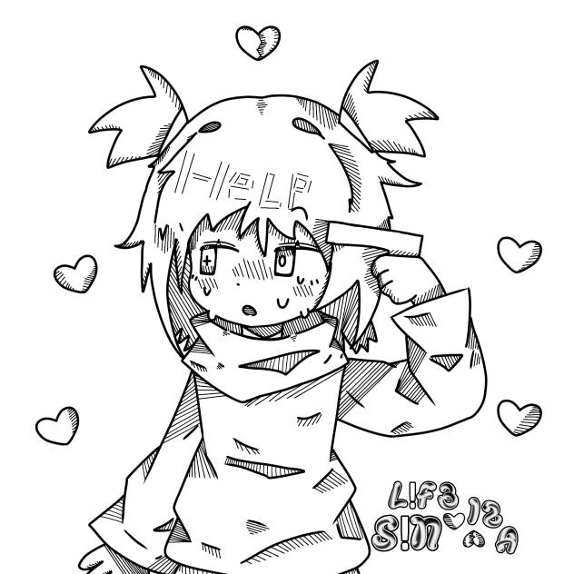 L!F3 iS A S!N!! Uncolored Ver!! 🖤🤍🖤🤍