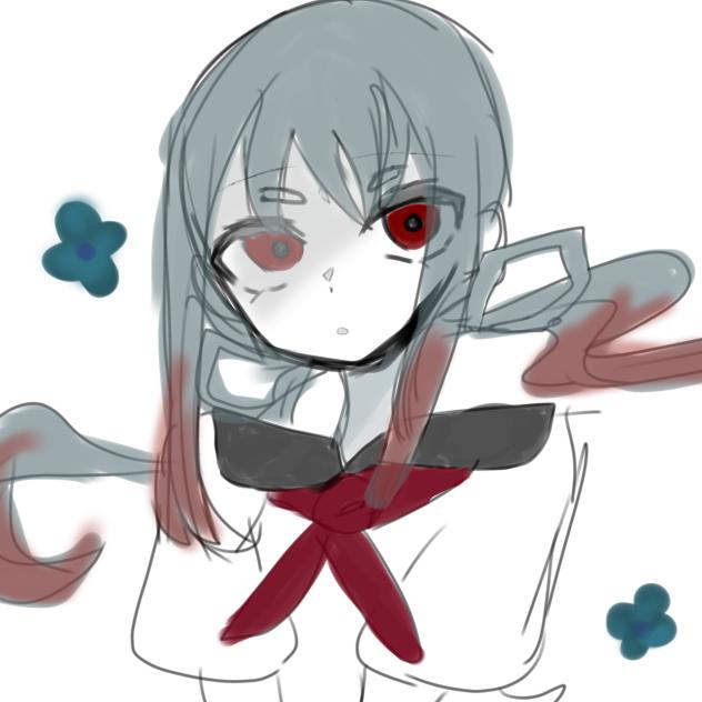青い女