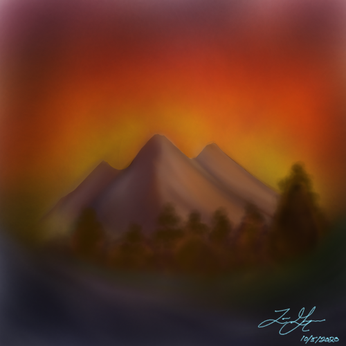 Evening in the Mountains ibisPaint