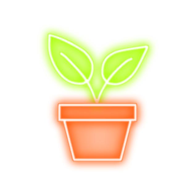 Plant pot neon sign2