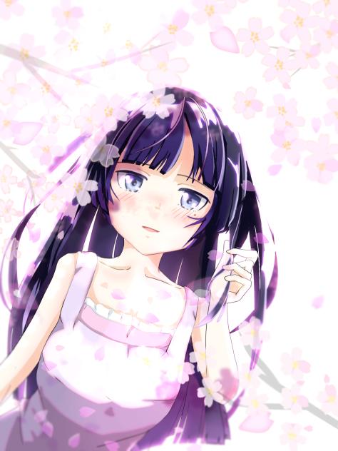 ちょっとだけ桜の季節っぽい五更瑠璃(黒猫)