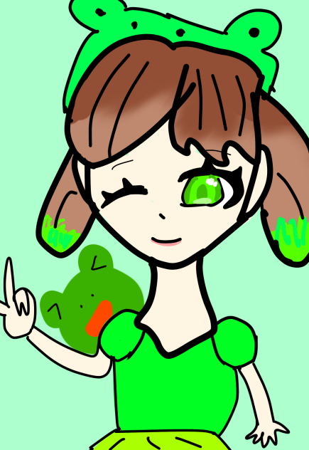 カエルの格好のなひちゃさん