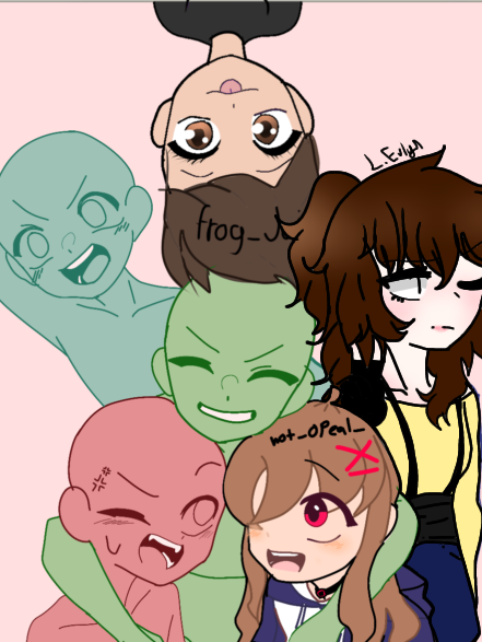 Smile for the group photo collab - ibisPaint