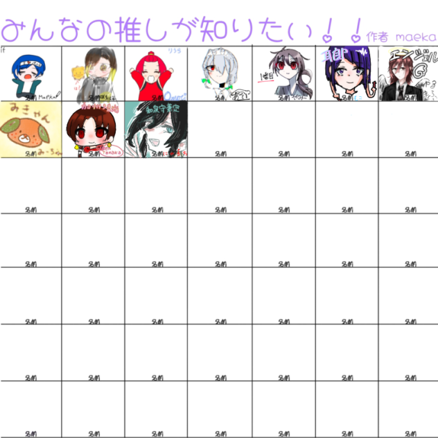 みんなの推しが知りたい!!