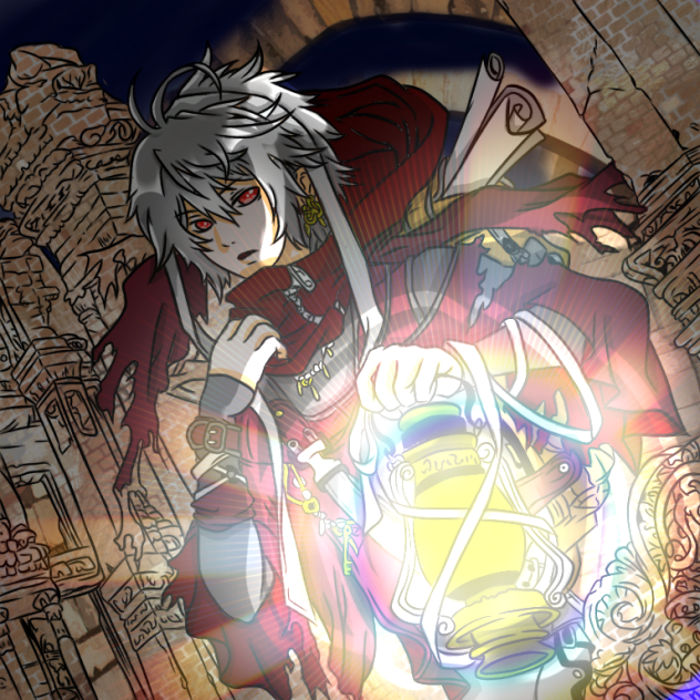 廃墟探検(線画お借りして塗りました！)