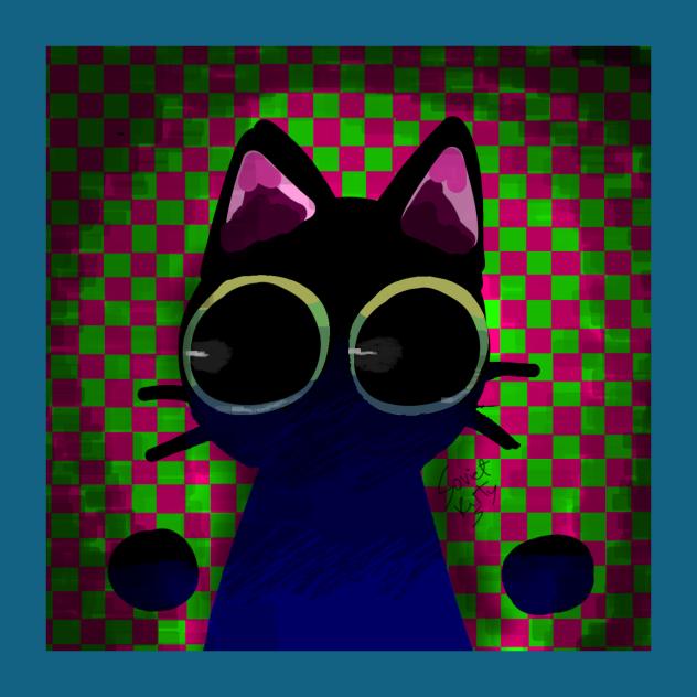 A black cat
