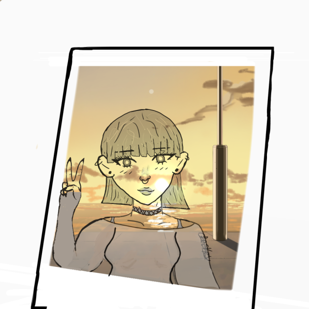 Ghost girl Polaroid - ibisPaint